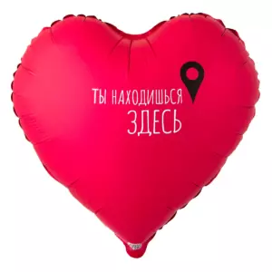 Шар фольгированный "ТЫ НАХОДИШЬСЯ ЗДЕСЬ Гео-точка"